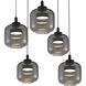 Lenora 5 Light 22 inch Matte Black Pendant Ceiling Light
