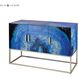 Five-O Blue Agate with Silver Cabinet