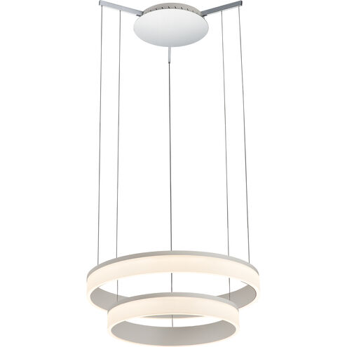 Halo 2 Light 24 inch Chrome Pendant Ceiling Light