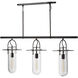 Kelly by Kelly Wearstler Nuance 3 Light 45 inch Aged Iron Linear Chandelier Ceiling Light