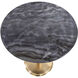 Micca Club Polished Gold with Black Marble Bistro Table