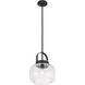 Wickglow 1 Light 11 inch Dark Matte Black Pendant Ceiling Light