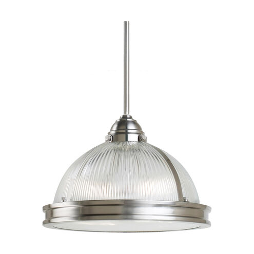 Pratt Street Prismatic 2 Light 12.75 inch Brushed Nickel Pendant Ceiling Light