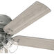 Shady Grove 52 inch Matte Silver with Light Gray Oak/Warm Grey Oak Blades Ceiling Fan
