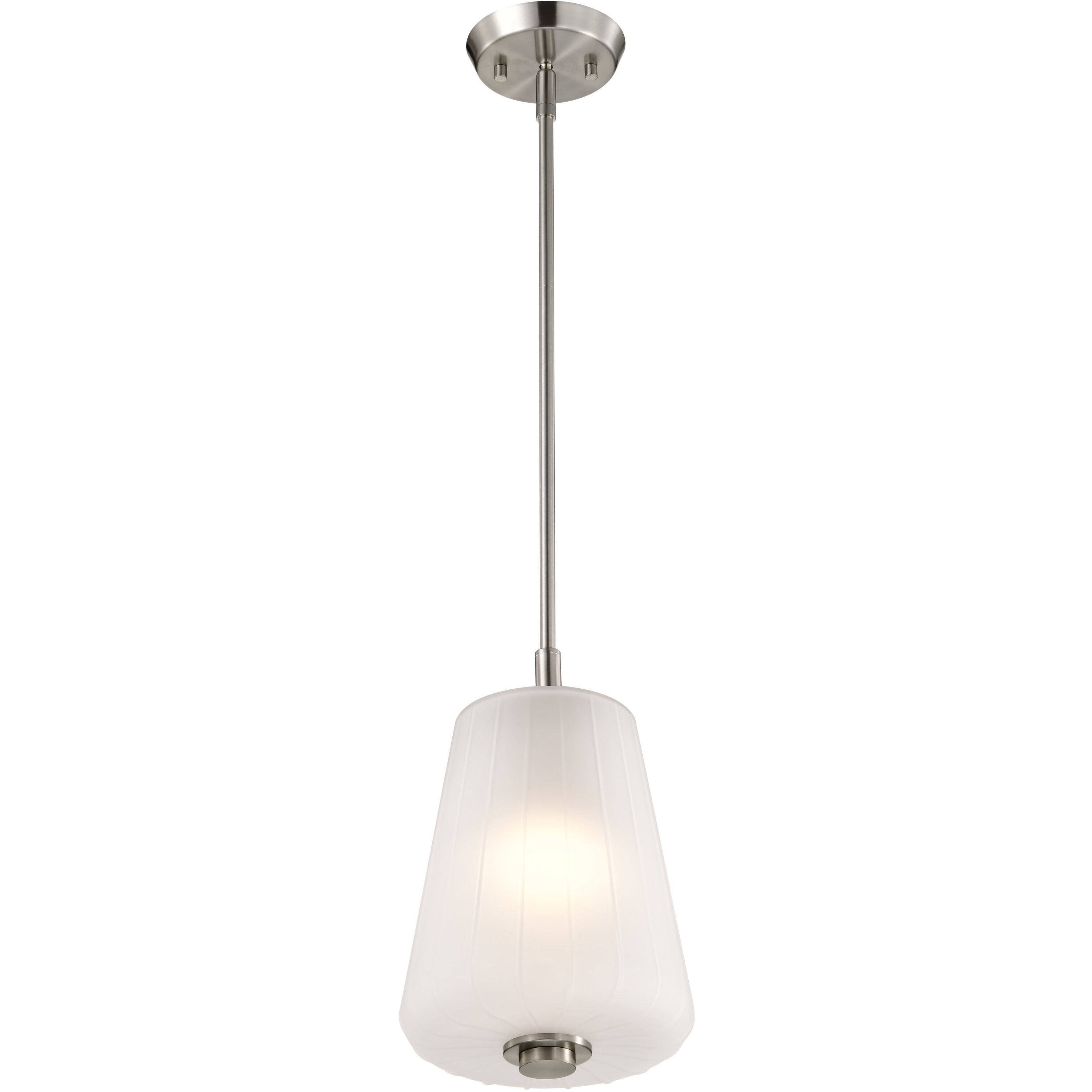 Lune 8 inch Brushed Nickel Pendant Ceiling Light