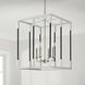 Bleeker 4 Light 16 inch Polished Nickel and Black Foyer Ceiling Light