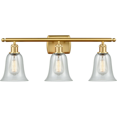 Ballston Hanover 3 Light 26 inch Satin Gold Bath Vanity Light Wall Light in Fishnet Glass, Ballston