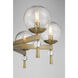 Populuxe 6 Light 28 inch Oxidized Aged Brass Chandelier Ceiling Light