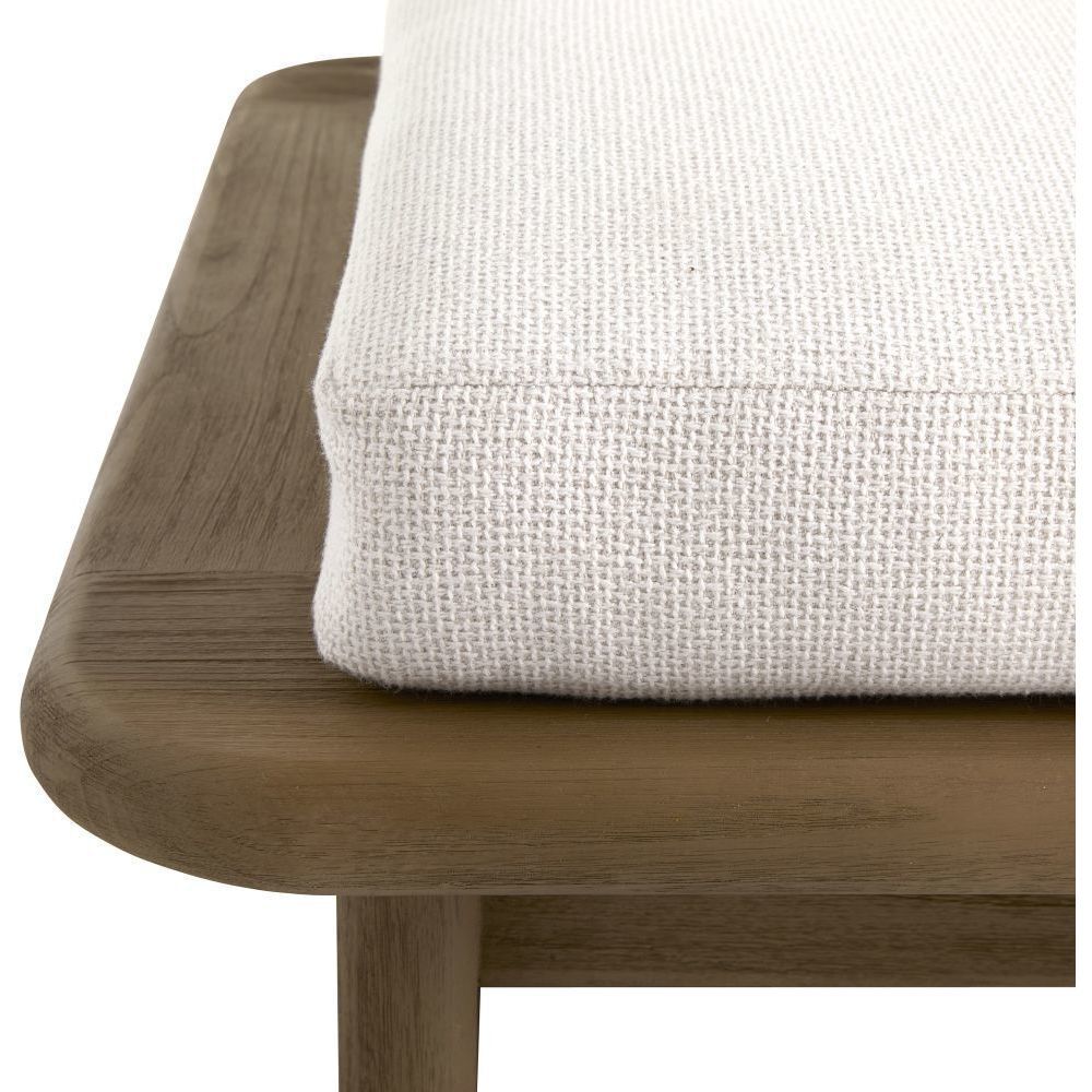 Fargo Shale and Weathered Teak Outdoor Settee