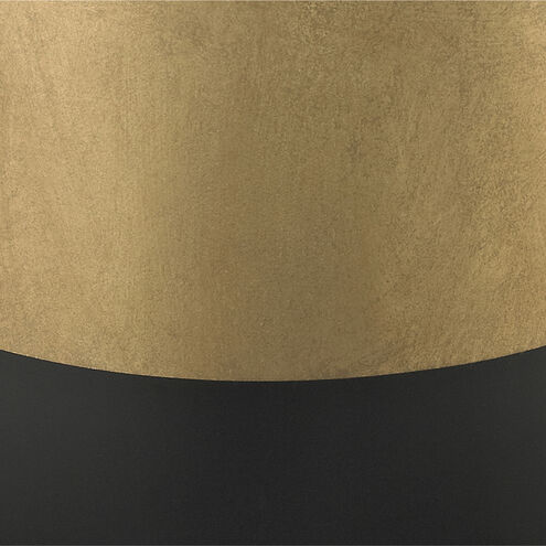 Draper 16 inch Antique Gold Leaf with Black Accent Table