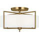 C&M by Chapman & Myers Perno 3 Light 20 inch Burnished Brass Semi-Flush Mount Ceiling Light