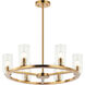 Westlock 6 Light 24 inch Aged Gold Brass Pendant Ceiling Light