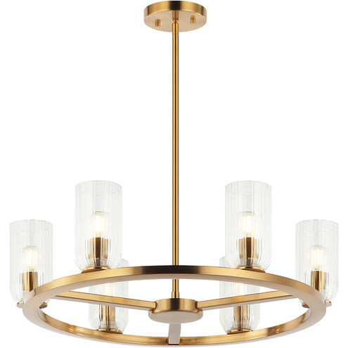 Westlock 6 Light 24 inch Aged Gold Brass Pendant Ceiling Light