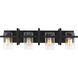 Mitte 4 Light 33 inch Midnight Black Bath Vanity Wall Sconce Wall Light