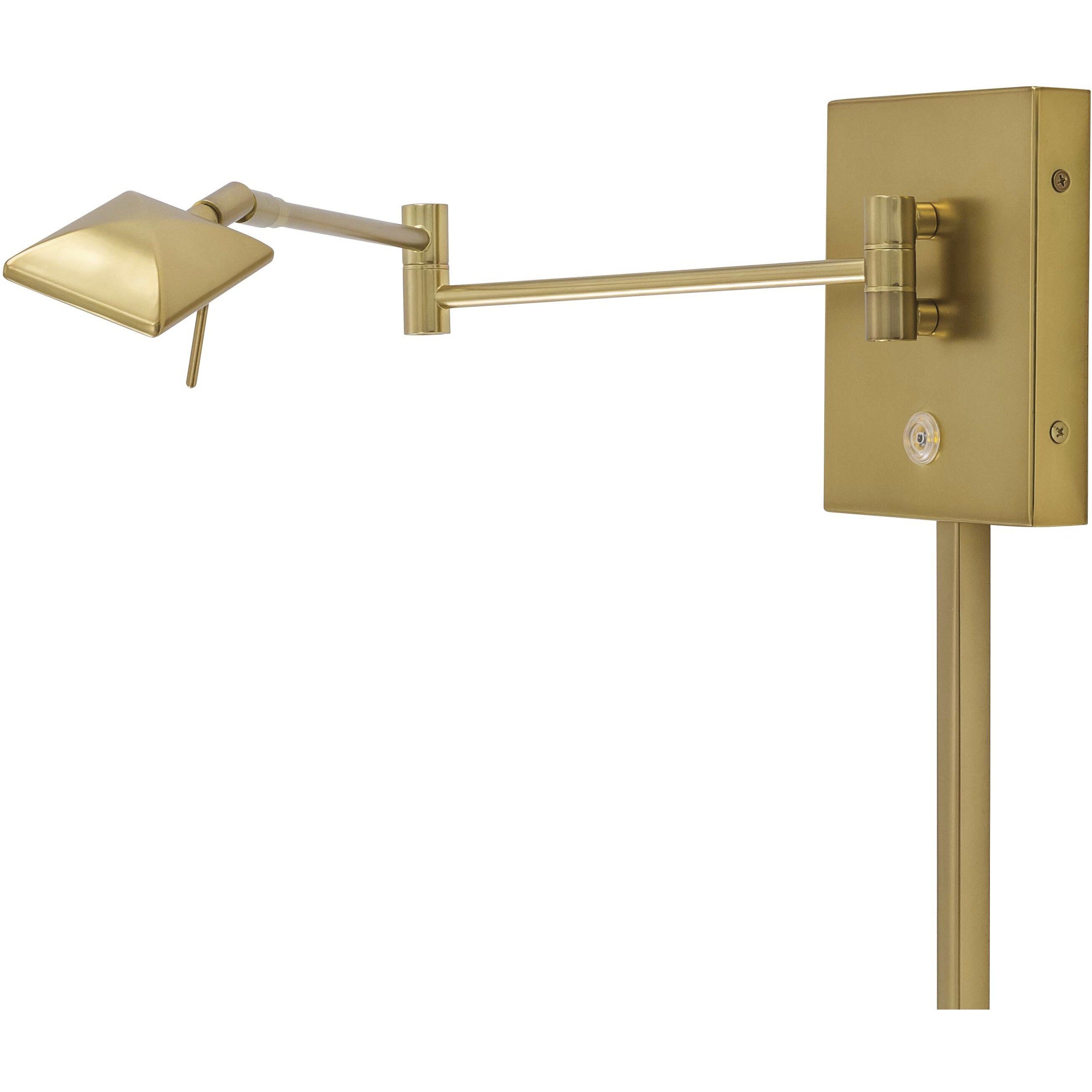 George's Reading Room 5 inch 8.00 watt Honey Gold Swing Arm Wall Lamp Wall Light, Pharmacy