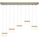 More Cowbell LED 40.3 inch Soft Gold Pendant Ceiling Light in Clear