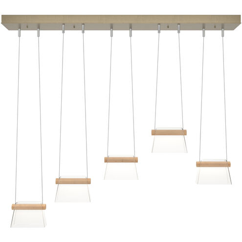 More Cowbell LED 40.3 inch Soft Gold Pendant Ceiling Light in Clear