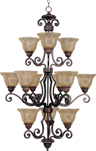 Symphony 12 Light 30 inch Oil Rubbed Bronze Multi-Tier Chandelier Ceiling Light