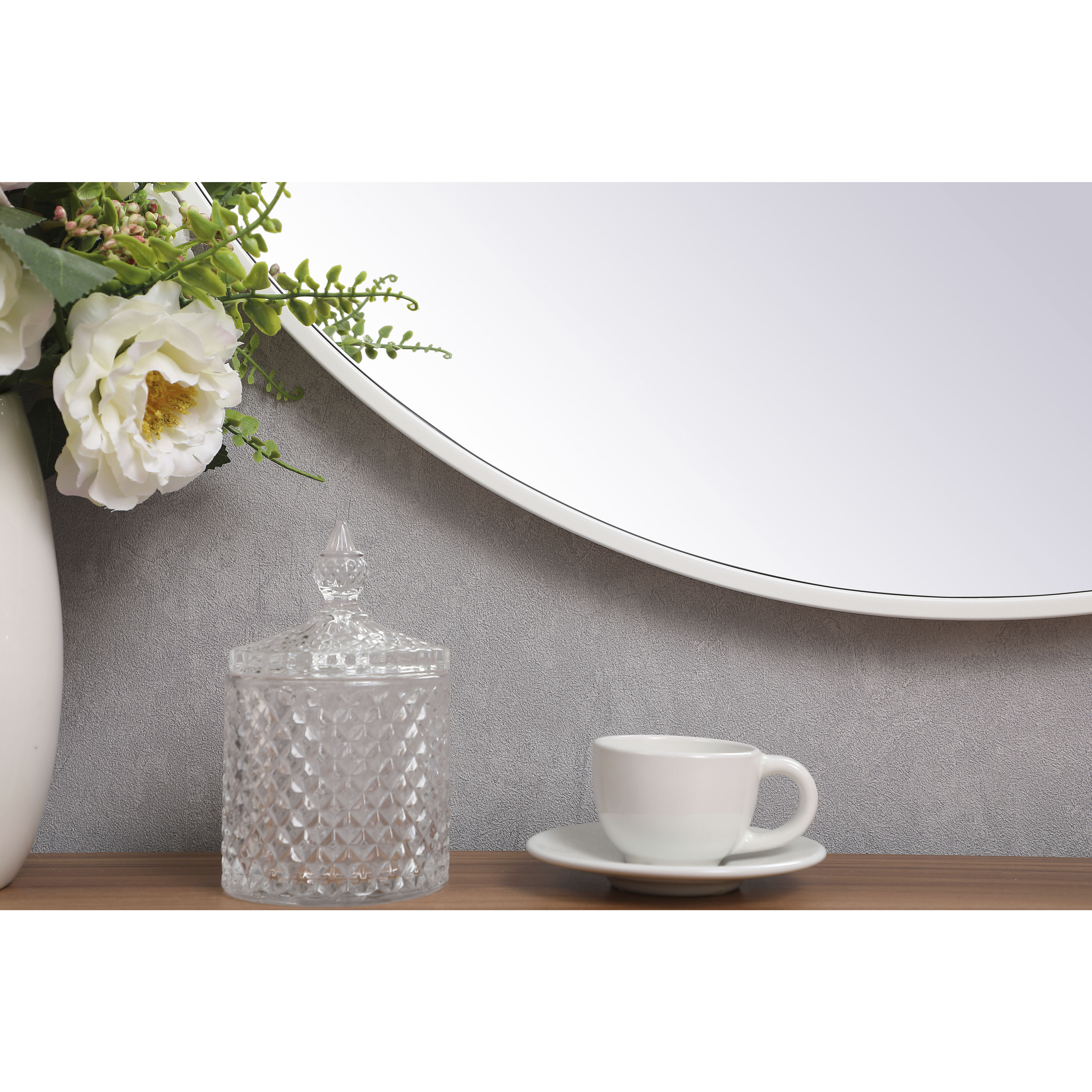 Eternity 32 X 32 inch White Wall Mirror