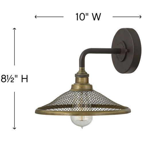 Rigby LED 10 inch Buckeye Bronze with Heritage Brass Indoor Wall Sconce Wall Light