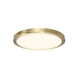 Geos LED 10 inch Brass Flush Mount Ceiling Light in 3000K, Brushed Brass, dweLED