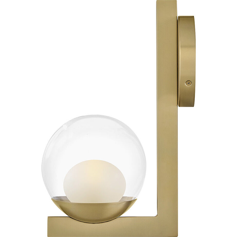 Sunni LED 8.5 inch Lacquered Brass Bath Sconce Wall Light, Medium
