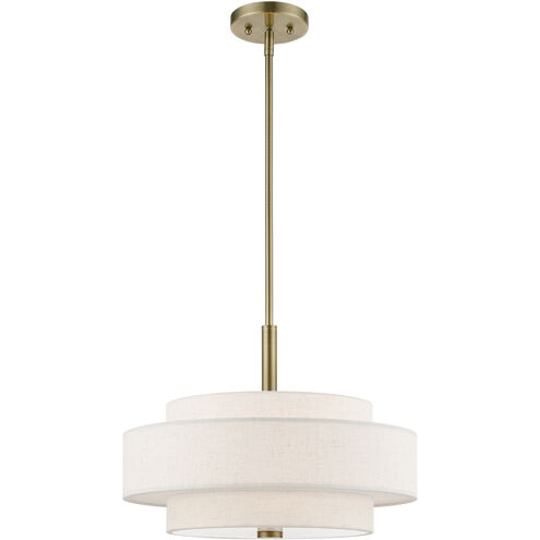 Monroe 4 Light 18 inch Antique Brass Pendant Chandelier Ceiling Light