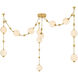 Corda LED 118 inch Vintage Brass Chandelier Ceiling Light