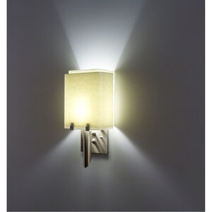 Dessy One / 8 1 Light 14 inch Stainless Steel ADA Wall Sconce Wall Light in Snow, Single Glass