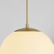 Luna 12 inch Aged Brass Pendant Ceiling Light