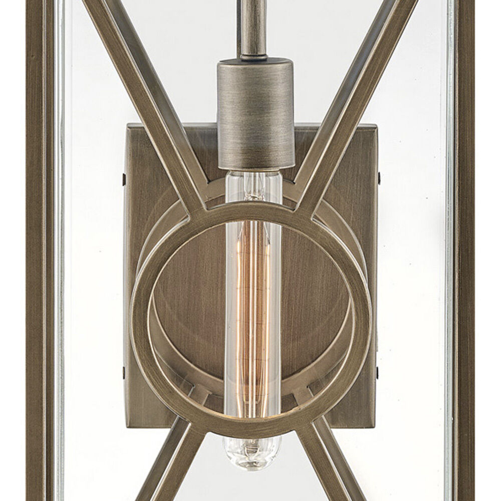 Coastal Elements Brixton Outdoor Wall Mount Lantern in Burnished Bronze, Medium