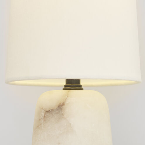 Thomas O'Brien Jinny 17.5 inch 6.5 watt Alabaster Table Lamp Portable Light, Medium