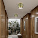 Zolana 2 Light 12 inch Antique Brass Semi Flush Mount Ceiling Light, Medium