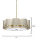 Carousel 4 Light 31 inch Brushed Brass Chandelier Ceiling Light, Inline