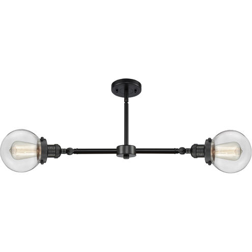 Franklin Restoration Beacon LED 23 inch Matte Black Chandelier Ceiling Light in Clear Glass, Franklin Restoration