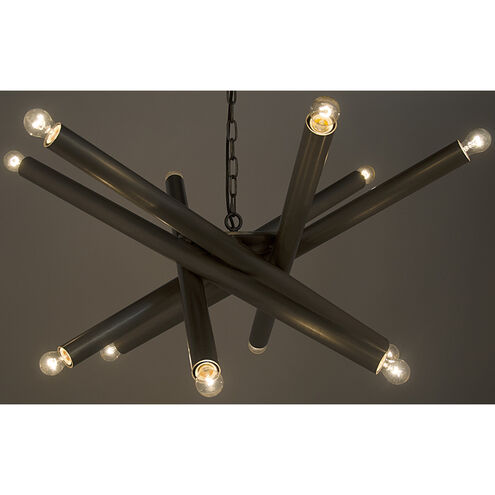 Lex 12 Light 39 inch Antique Silver Chandelier Ceiling Light