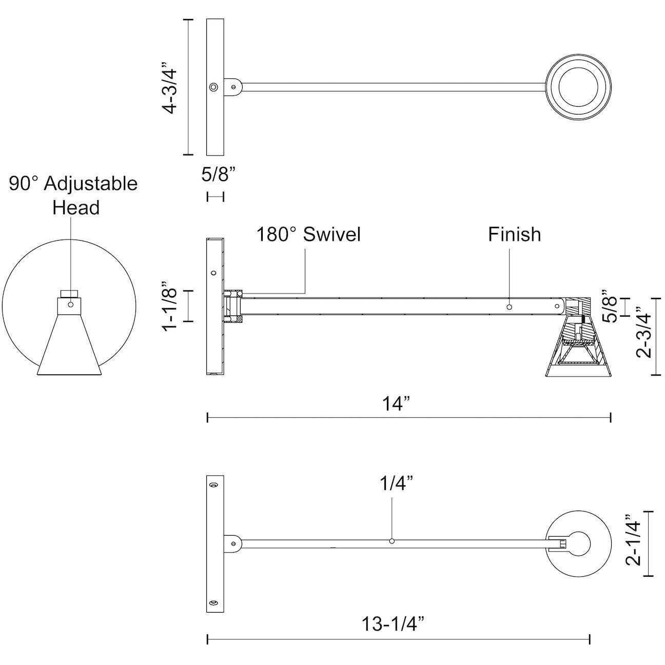 Dune Wall Sconce Wall Light in Brushed Nickel