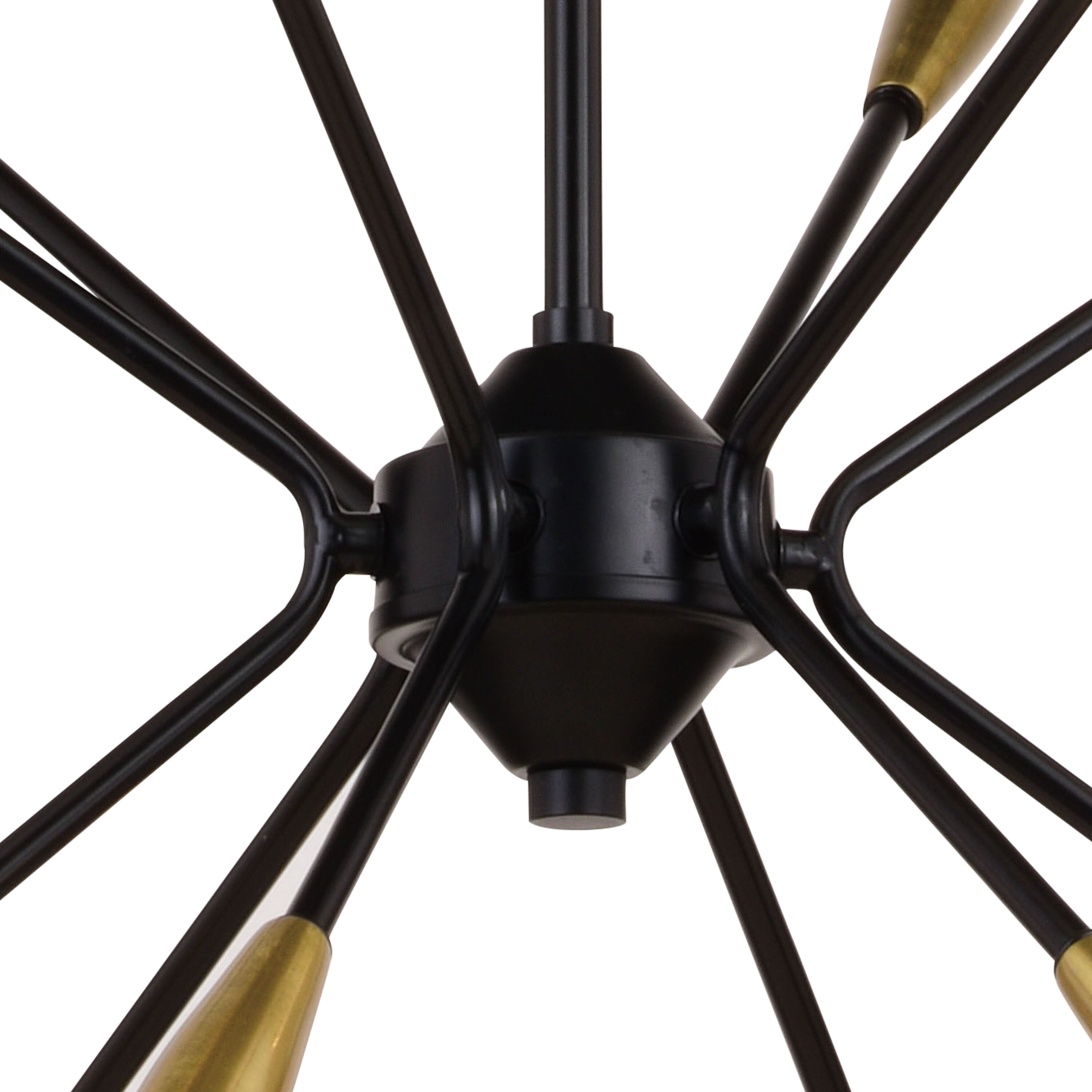 Ellis LED 25.25 inch Matte Black and Satin Brass Pendant Ceiling Light