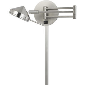 Zug LED 5 inch Brushed Steel Wall Lamp Wall Light