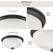 Replay 2 Light 14 inch Black Flush Mount Ceiling Light