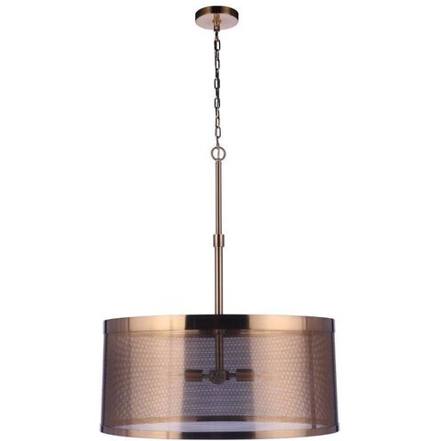 Mesh 4 Light 28 inch Satin Brass Pendant Ceiling Light