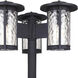 Leon 3 Light 25.13 inch Black Outdoor Post Light