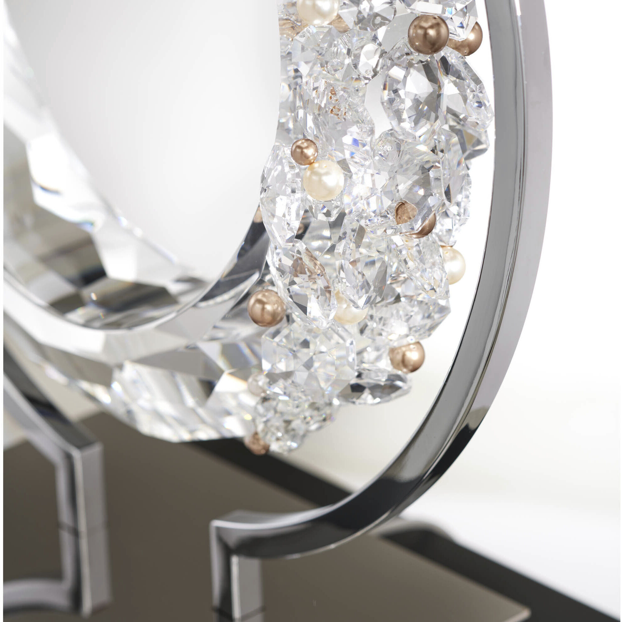 Forever Serenity 29.6 inch 7.00 watt Polished Chrome Table Lamp Portable Light in Red Rope, Red Rope