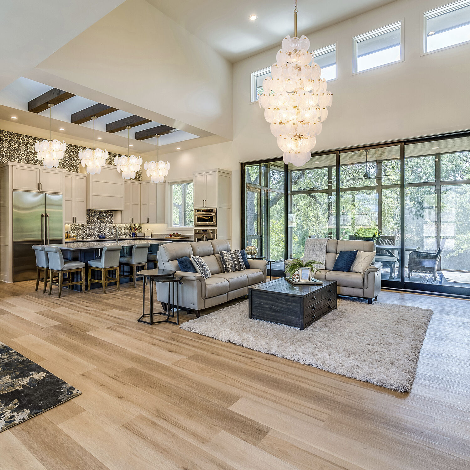 Lily 15 Light 28.03 inch Brushed Brass Chandelier Ceiling Light