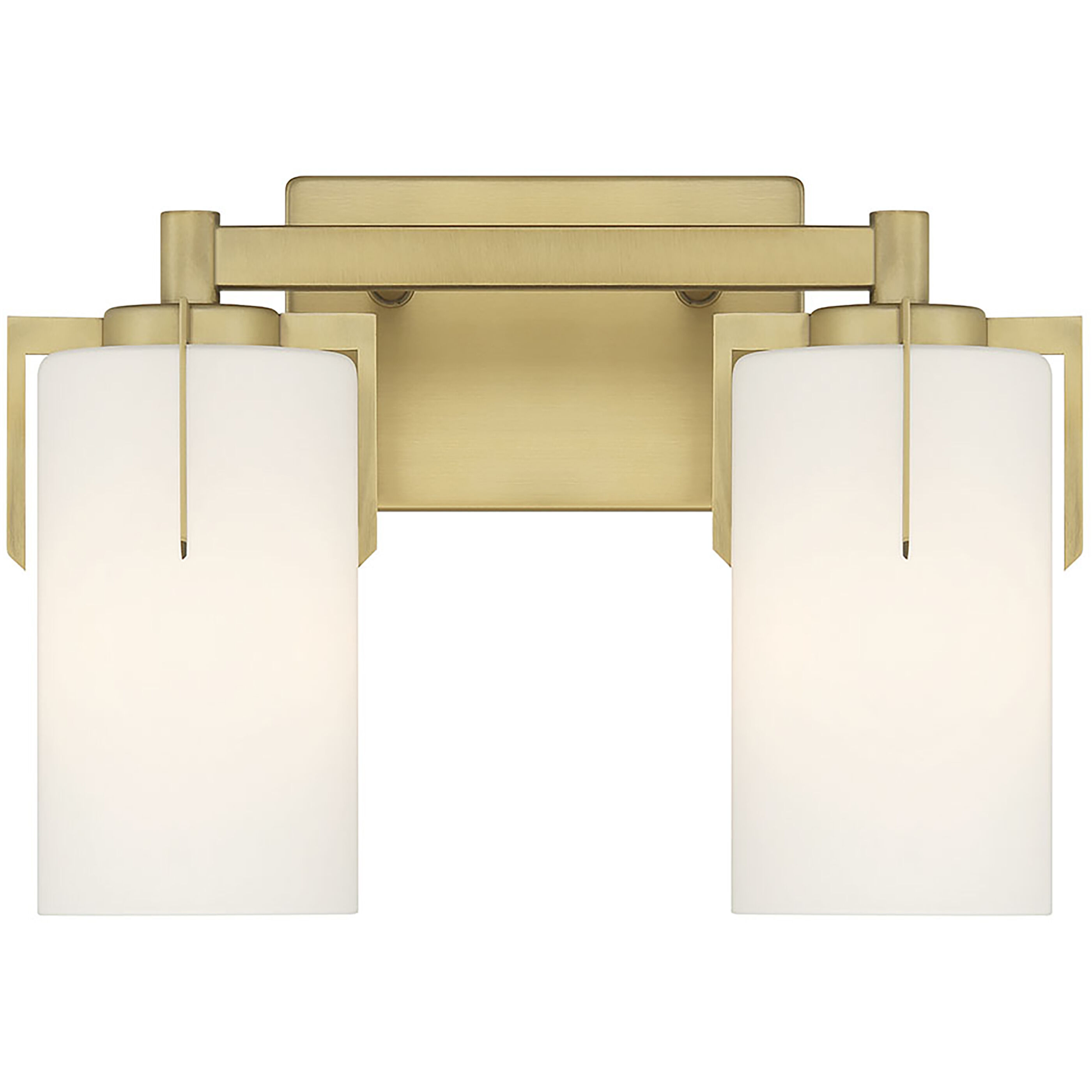 Froselle 2 Light 13.25 inch Vintage Brass Bathroom Vanity Light Wall Light