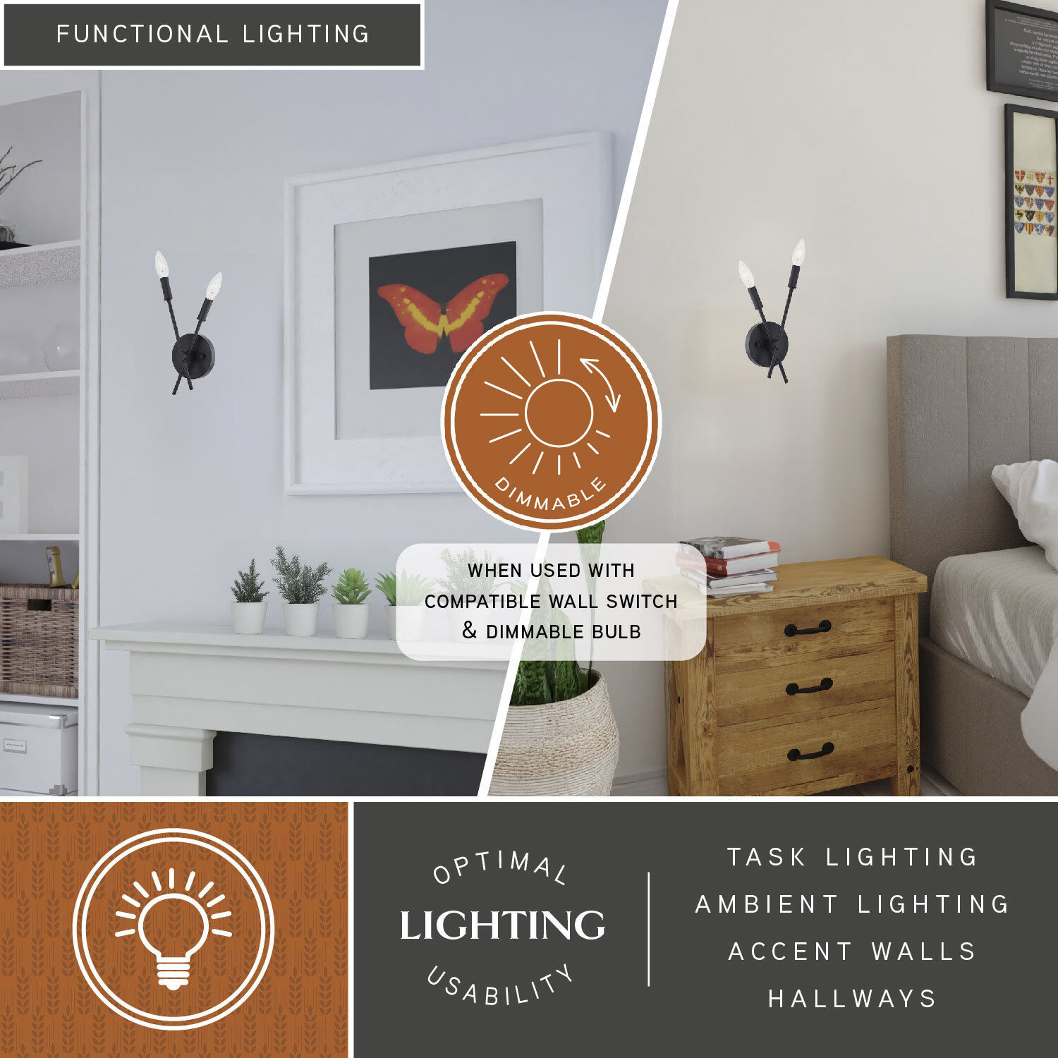 Warwick Candelabra Wall Sconce Wall Light