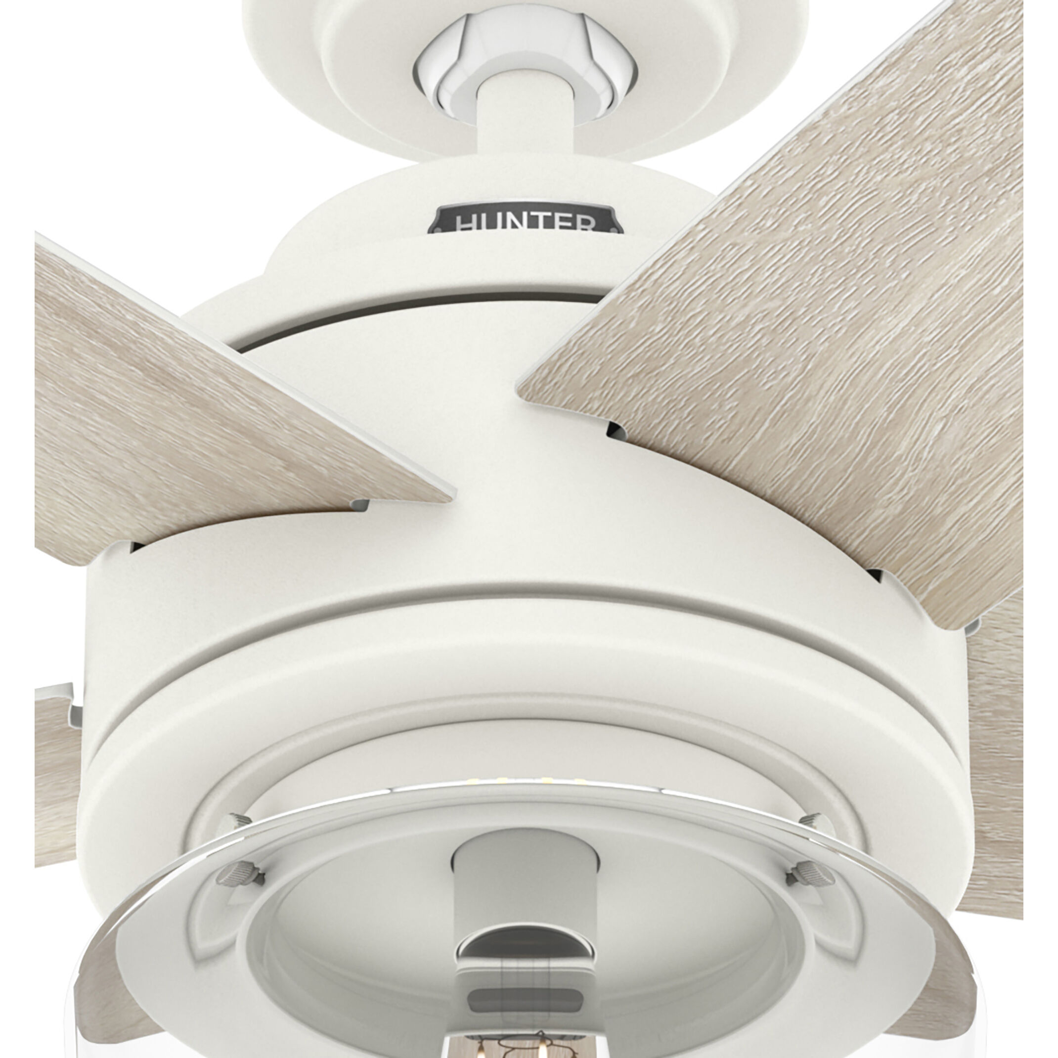 Margo 52 inch Textured White with Light Oak/Fresh White Blades Ceiling Fan