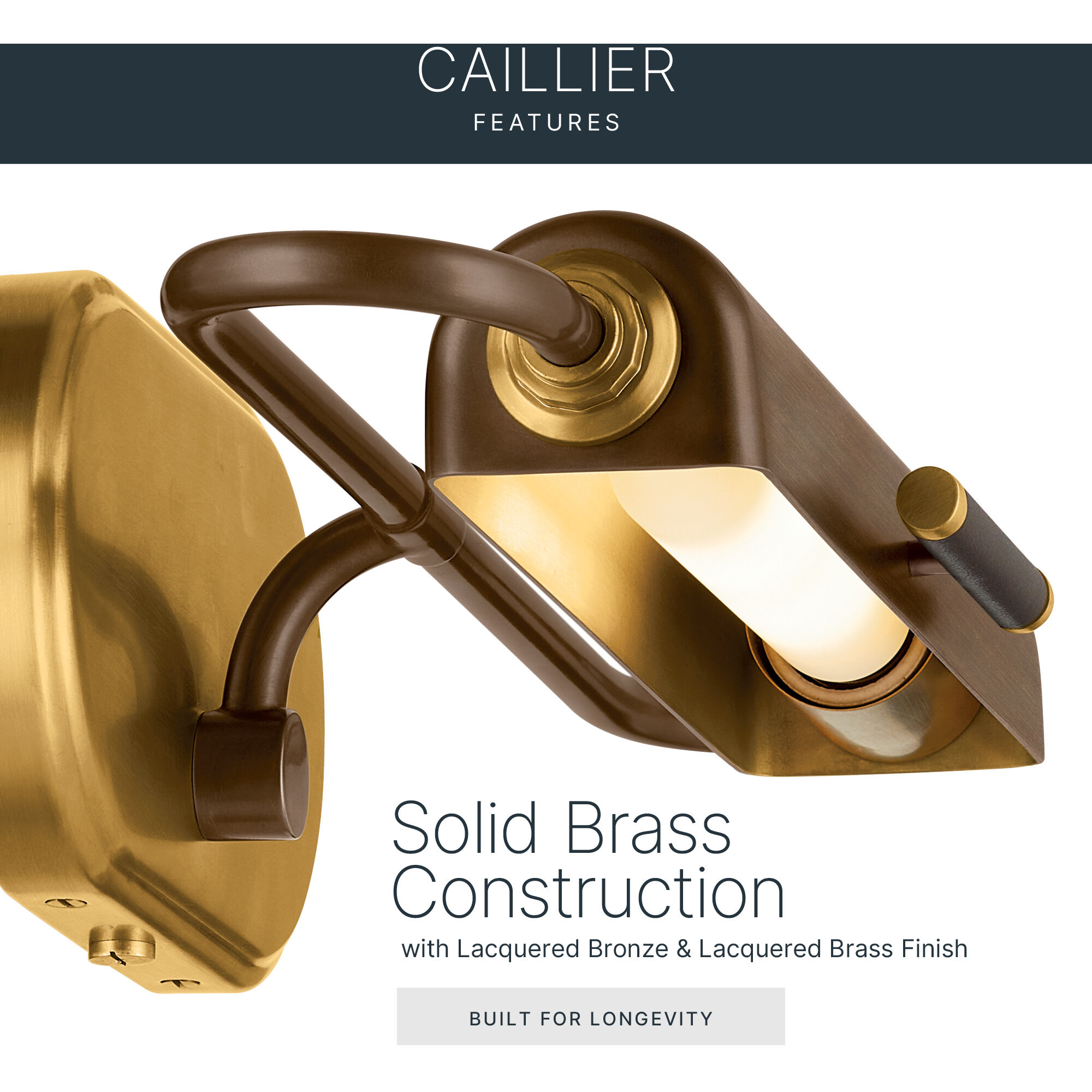 Caillier 39 watt 35.25 inch Lacquered Bronze Picture Light Wall Light