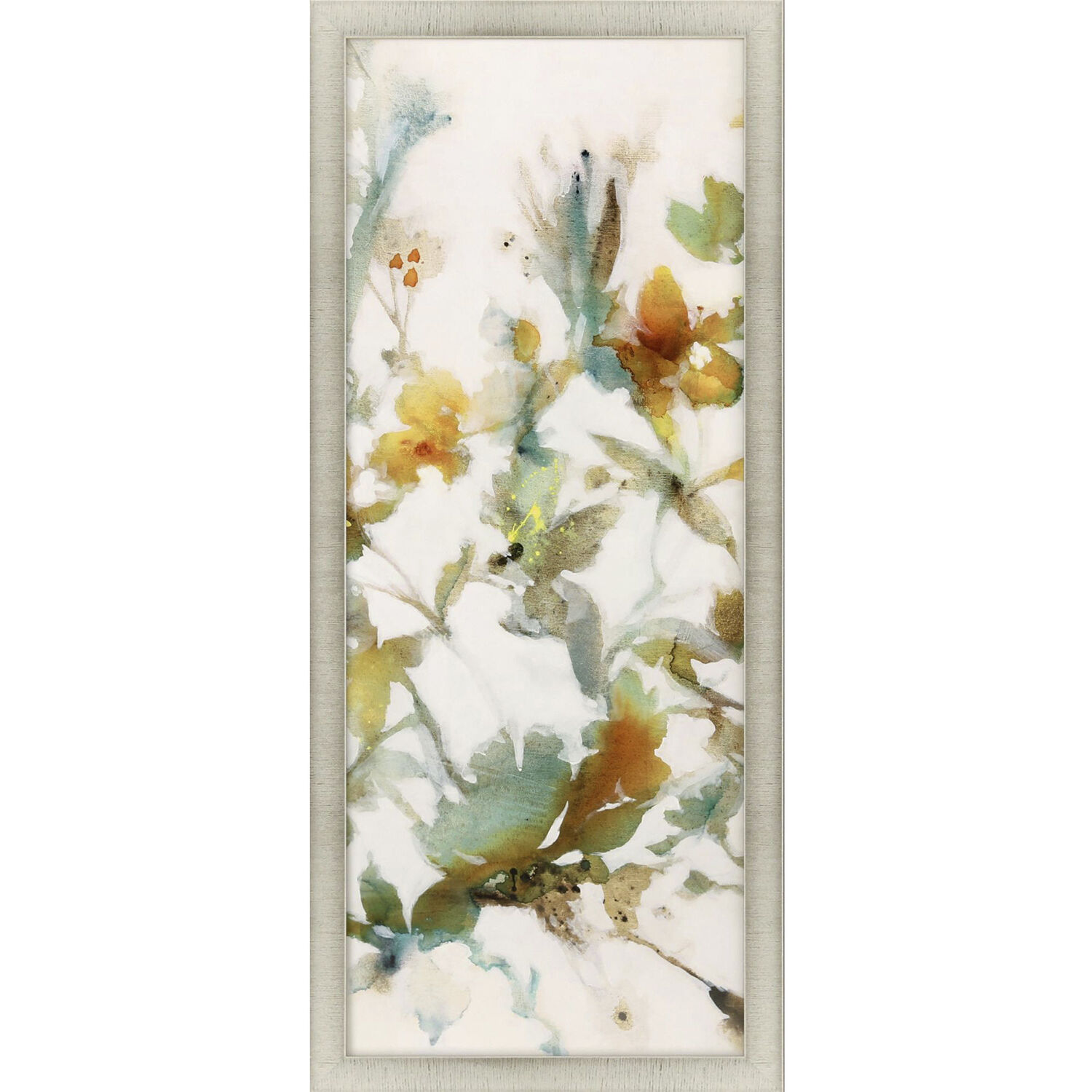 Lovely Place To Be Green and Neutral and White and Yellow Framed Art