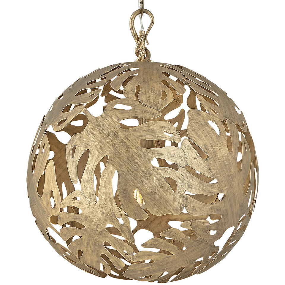 Botanica LED 24 inch Burnished Gold Chandelier Ceiling Light, Orb